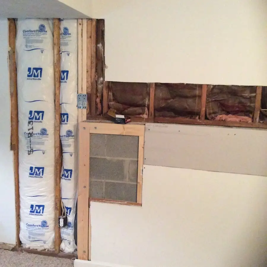 Wall insulation replacement during Contents Cleaning & Restoration in Bel Aire